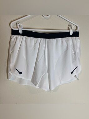 Nike AeroSwift Dri-FIT Running Shorts ADV 4" White FN3352-121 $90 - Large